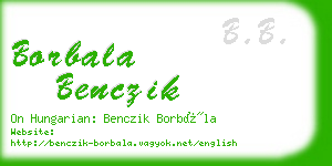 borbala benczik business card